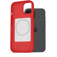 AlzaGuard Magsafe Silicone Case for iPhone 15 Plus red - Phone Cover