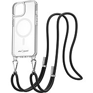 AlzaGuard Luxe Detach Lanyard Case Compatible with MagSafe for iPhone 15 Black - Phone Cover