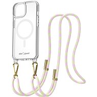 AlzaGuard Luxe Detach Lanyard Case Compatible with MagSafe for iPhone 15 pink and yellow - Phone Cover