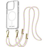 AlzaGuard Luxe Detach Lanyard Case Compatible with MagSafe for iPhone 15 Pro pink and yellow - Phone Cover