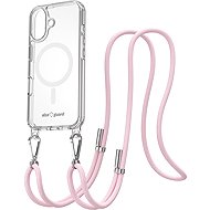 AlzaGuard Luxe Detach Lanyard Case Compatible with MagSafe for iPhone 16 pink - Phone Cover