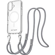 AlzaGuard Luxe Detach Lanyard Case Compatible with MagSafe for iPhone 16 grey - Phone Cover