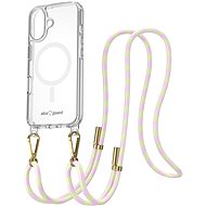 AlzaGuard Luxe Detach Lanyard Case Compatible with MagSafe for iPhone 16 pink and yellow - Phone Cover