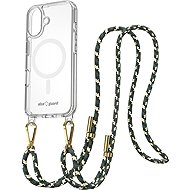 AlzaGuard Luxe Detach Lanyard Case Compatible with MagSafe for iPhone 16 yellow-green - Phone Cover