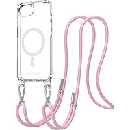 AlzaGuard Luxe Detach Lanyard Case Compatible with MagSafe for iPhone 16e / 17e pink - Phone Cover