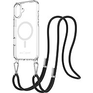 AlzaGuard Luxe Detach Lanyard Case Compatible with MagSafe for iPhone 16 Plus black - Phone Cover