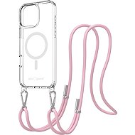 AlzaGuard Luxe Detach Lanyard Case Compatible with MagSafe for iPhone 16 Pro Max pink - Phone Cover