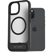 AlzaGuard Matte Case with Stand Compatible with MagSafe for iPhone 15 Black - Phone Cover