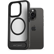 AlzaGuard Matte Case with Stand Compatible with MagSafe for iPhone 15 Pro Max Black - Phone Cover