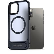 AlzaGuard Matte Case with Stand Compatible with MagSafe for iPhone 12 / 12 Pro dark blue - Phone Cover