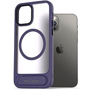 AlzaGuard Matte Case with Stand Compatible with MagSafe for iPhone 12 / 12 Pro purple - Phone Cover