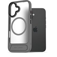 AlzaGuard Matte Case with Stand Compatible with MagSafe for iPhone 16 grey - Phone Cover
