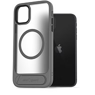 AlzaGuard Matte Case with Stand Compatible with MagSafe for iPhone 11 grey - Phone Cover