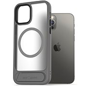 AlzaGuard Matte Case with Stand Compatible with MagSafe for iPhone 12 / 12 Pro grey - Phone Cover