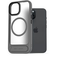AlzaGuard Matte Case with Stand Compatible with MagSafe for iPhone 15 grey - Phone Cover