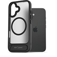 AlzaGuard Matte Case with Stand Compatible with MagSafe for iPhone 16 Black - Phone Cover