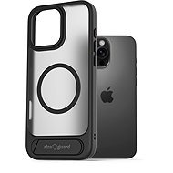 AlzaGuard Matte Case with Stand Compatible with MagSafe for iPhone 16 Pro Black - Phone Cover