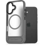 AlzaGuard Matte Case with Stand Compatible with MagSafe for iPhone 16e grey - Phone Cover