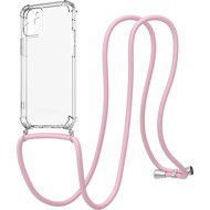 AlzaGuard Luxe Lanyard Case for iPhone 12 Mini pink - Phone Cover