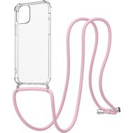 AlzaGuard Luxe Lanyard Case for iPhone 12 / 12 Pro pink - Phone Cover