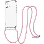 AlzaGuard Luxe Lanyard Case for iPhone 14 pink - Phone Cover