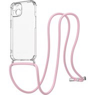 AlzaGuard Luxe Lanyard Case for iPhone 15 pink - Phone Cover