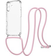 AlzaGuard Luxe Lanyard Case for iPhone 16 pink - Phone Cover