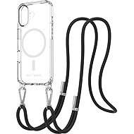 AlzaGuard Luxe Detach Lanyard Case Compatible with MagSafe for iPhone 17 black - Phone Cover