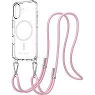 AlzaGuard Luxe Detach Lanyard Case Compatible with MagSafe for iPhone 17 pink - Phone Cover
