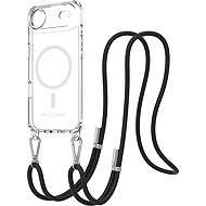 AlzaGuard Luxe Detach Lanyard Case Compatible with MagSafe for iPhone Air black - Phone Cover