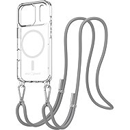 AlzaGuard Luxe Detach Lanyard Case Compatible with MagSafe for iPhone 17 Pro grey - Phone Cover