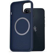AlzaGuard Silicone Case Compatible with Magsafe iPhone 14 kék mágneses szilikon tok - Telefon tok