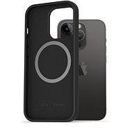 AlzaGuard Silicone Case Compatible with Magsafe iPhone 14 Pro fekete mágneses szilikon tok - Telefon tok