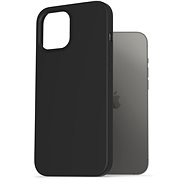 AlzaGuard Magnetic Silicone iPhone 12 Pro Max fekete tok - Telefon tok