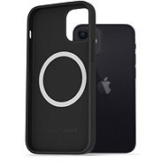 AlzaGuard Silicone Case Compatible with Magsafe iPhone 12 Mini black - Phone Cover