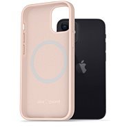 AlzaGuard Silicone Case Compatible with Magsafe iPhone 12 Mini rózsaszín tok - Telefon tok