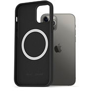 AlzaGuard Silicone Case Compatible with Magsafe iPhone 12 / 12 Pro black - Phone Cover