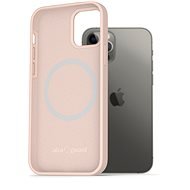 AlzaGuard Silicone Case Compatible with Magsafe iPhone 12/12 Pro rózsaszín tok - Telefon tok