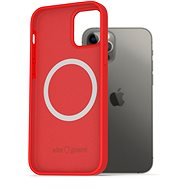 AlzaGuard Silikonhülle kompatibel mit Magsafe iPhone 12 / 12 Pro rot - Handyhülle