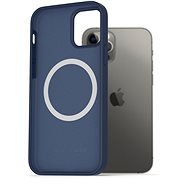 AlzaGuard Silicone Case Compatible with Magsafe iPhone 12/12 Pro kék tok - Telefon tok