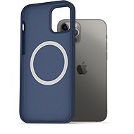 AlzaGuard Silicone Case Compatible with Magsafe iPhone 12 / 12 Pro blue - Phone Cover