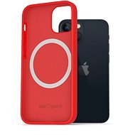 AlzaGuard Silicone Case Compatible with Magsafe iPhone 13 Mini red - Phone Cover