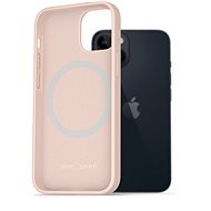 AlzaGuard Silicone Case Compatible with Magsafe iPhone 14 ružový - Kryt na mobil