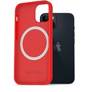 AlzaGuard Silikonhülle kompatibel mit Magsafe iPhone 14 rot - Handyhülle