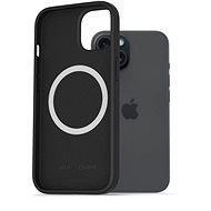 AlzaGuard Silicone Case Compatible with Magsafe iPhone 15 Black - Phone Cover