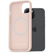 AlzaGuard Silikonhülle kompatibel mit Magsafe iPhone 15 rosa - Handyhülle