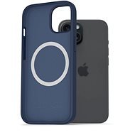 AlzaGuard Silikonhülle kompatibel mit Magsafe iPhone 15 blau - Handyhülle