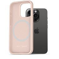 AlzaGuard Silicone Case Compatible with Magsafe iPhone 15 Pro ružový - Kryt na mobil