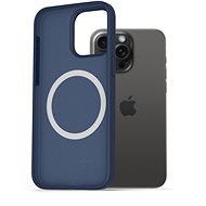 AlzaGuard Silikonhülle kompatibel mit Magsafe iPhone 15 Pro Max blau - Handyhülle