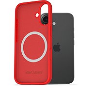 AlzaGuard Silicone Case Compatible with Magsafe for iPhone 16 red - Phone Cover